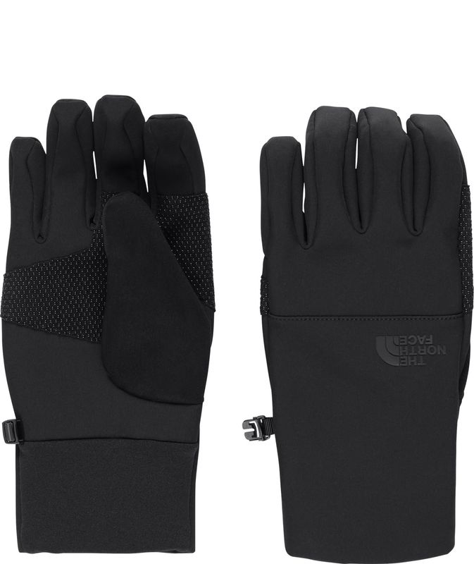 FRONT VIEW OF THE NORTH FACE MENS APEX ETIP GLOVE IN TNF BLACK