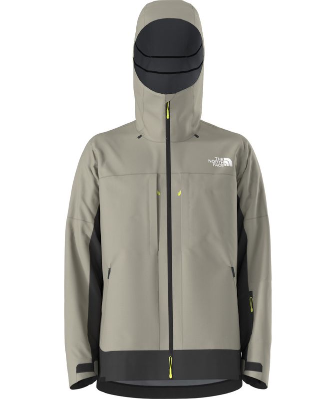 FRONT VIEW OF THE NORTH FACE MENS CEPTOR WINTER JACKET IN CLAY GREY/TNF BLACK