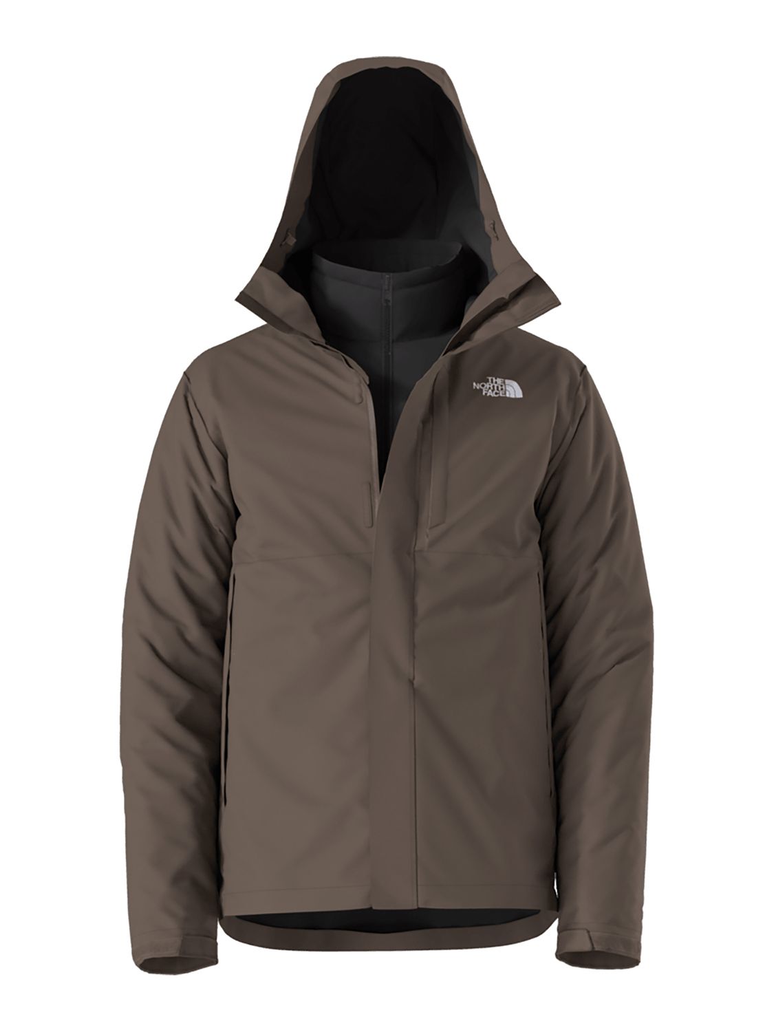MAIN IMAGE OF THE NORTH FACE MENS CARTO TRICLIMATE WINTER JACKET IN SMOKEY BROWN/TNF BLACK SMALL