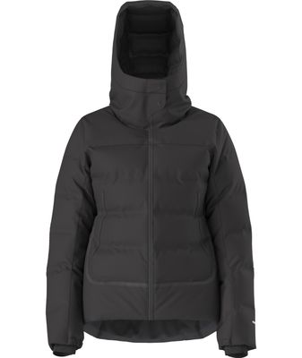FRONT VIEW OF THE NORTH FACE WOMENS CIRQUE DOWN WINTER JACKET IN TNF BLACK