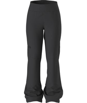 FRONT VIEW OF THE NORTH FACE WOMENS SNOGA SNOWPANT IN TNF BLACK