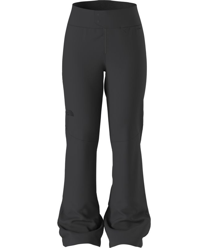 FRONT VIEW OF THE NORTH FACE WOMENS SNOGA SNOWPANT IN TNF BLACK