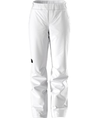 FRONT VIEW OF THE NORTH FACE WOMENS DESCENDIT SNOWPANT IN TNF WHITE