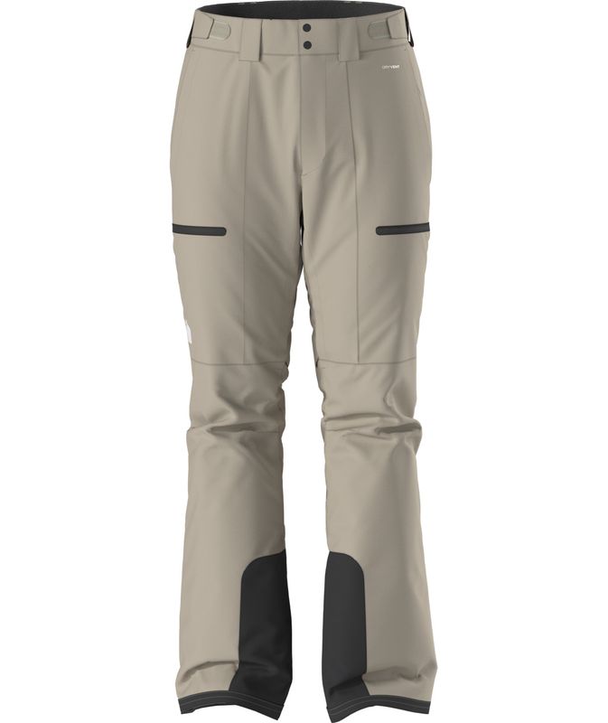 FRONT VIEW OF THE NORTH FACE MENS CHAKAL SNOWPANT IN CLAY GREY