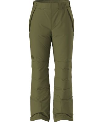 FRONT VIEW OF THE NORTH FACE MENS DESCENDIT SNOWPANT IN FORREST OLIVE