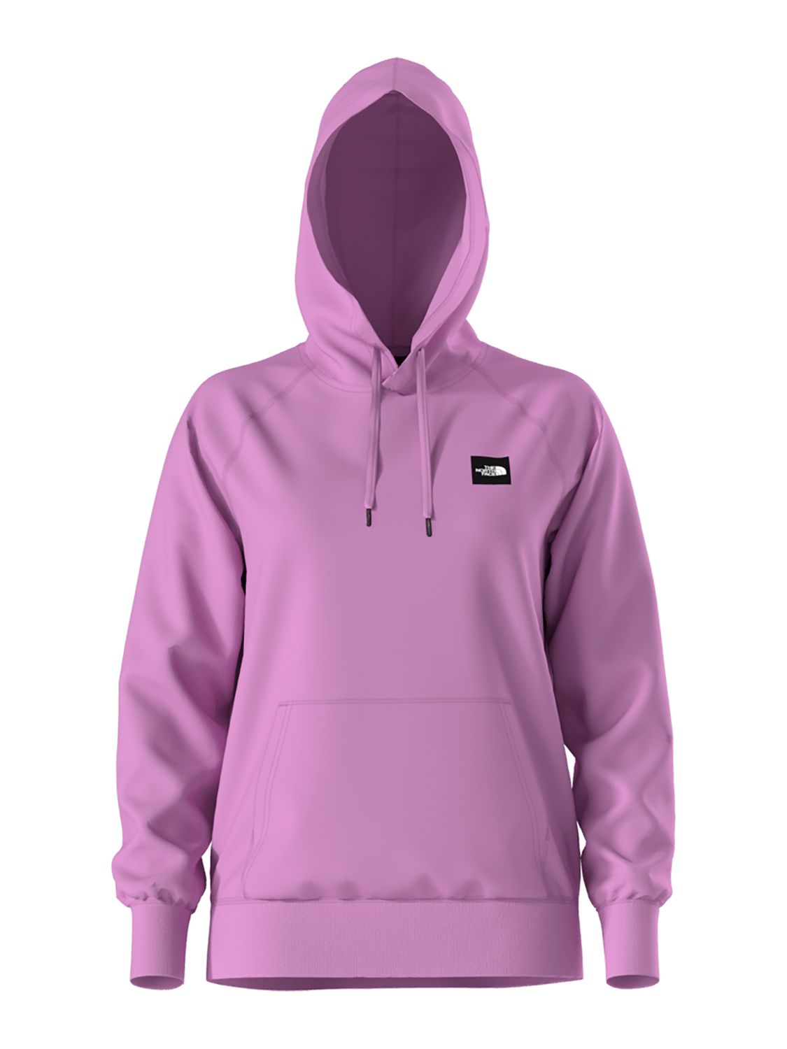 MAIN IMAGE OF THE NORTH FACE WOMENS BOX LOGO HOODIE IN DRAGONFRUIT XS WITH KANGAROO HAND POCKET