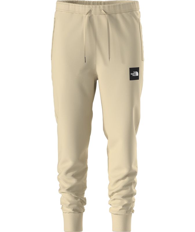 FRONT VIEW OF THE NORTH FACE MENS CORE JOGGER SWEATPANT IN GRAVEL/TNF BLACK
