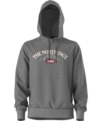 FRONT VIEW OF THE NORTH FACE MENS VARSITY HOODIE IN TNF MEDIUM GREY HEATHER