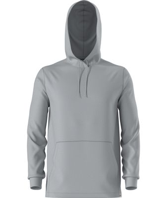 THE NORTH FACE MENS WAFFLE HOODIE 25 FRONT VIEW OF THE NORTH FACE MENS WAFFLE HOODIE IN HIGH RISE GREY