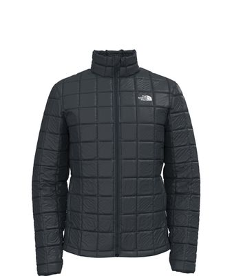 FRONT VIEW OF THE NORTH FACE MENS THERMOBALL ECO JACKET 2.0 WINTER JACKET IN TNF BLACK/NPF