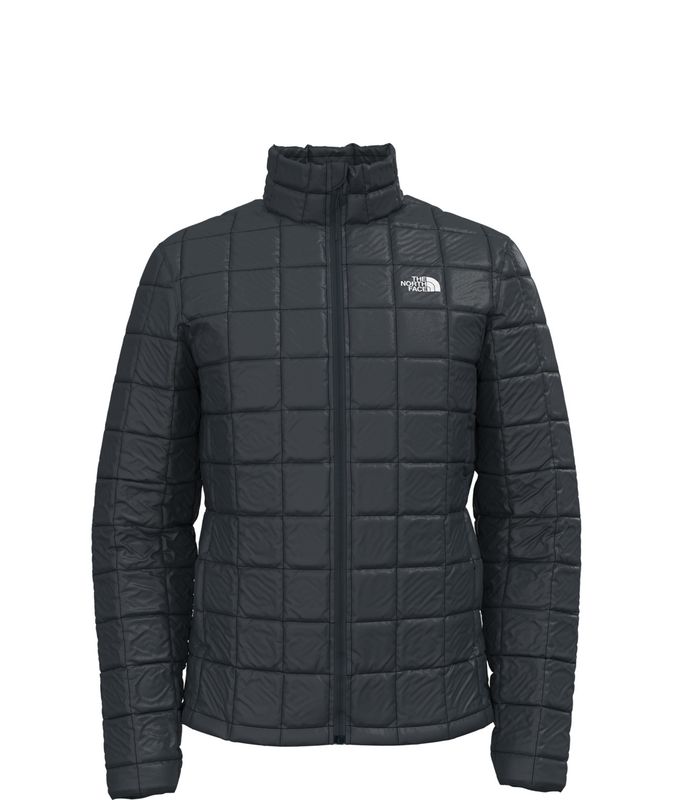 FRONT VIEW OF THE NORTH FACE MENS THERMOBALL ECO JACKET 2.0 WINTER JACKET IN TNF BLACK/NPF