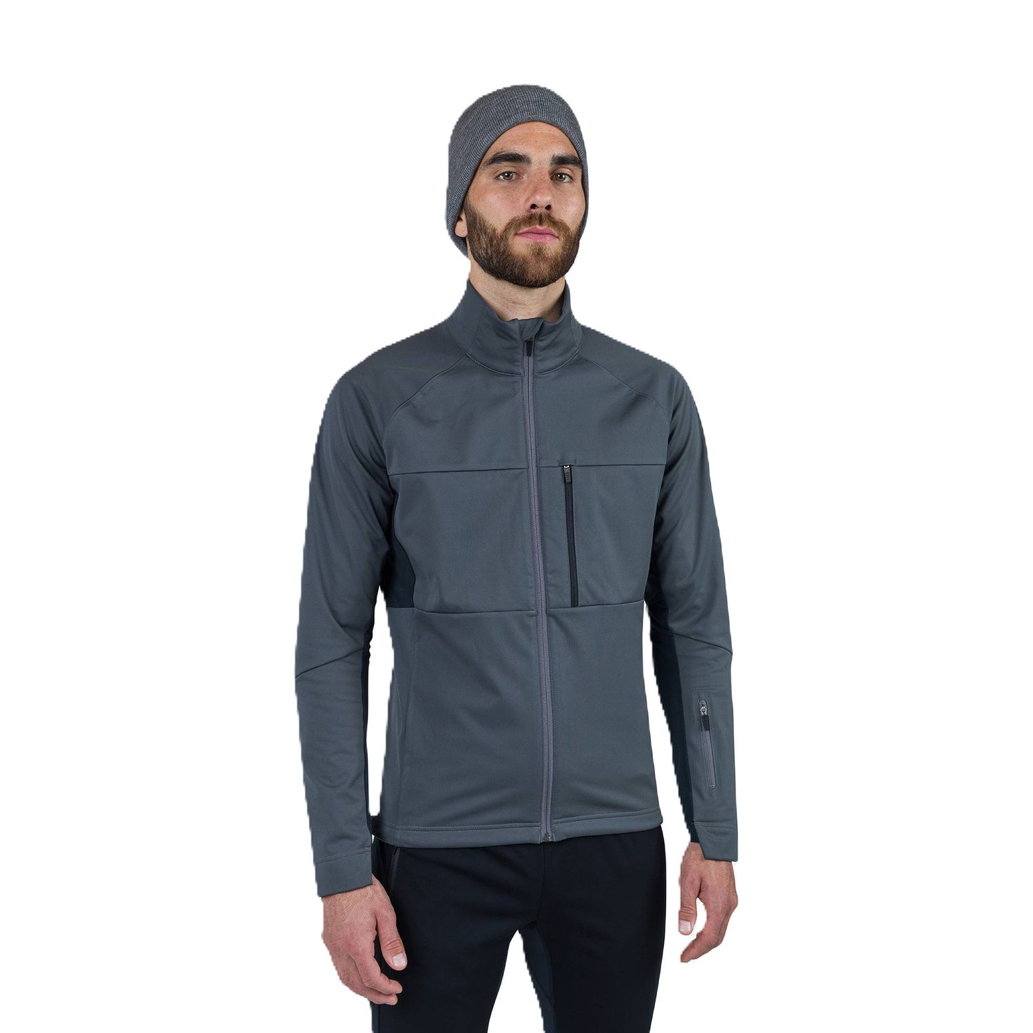 MAIN IMAGE OF ROSSIGNOL MENS GENETYS SOFTSHELL JACKET IN ONYX GREY SMALL