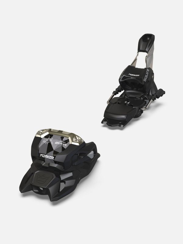 FRONT VIEW OF MARKER UNISEX SQUIRE 12 TCX DOWNHILL SKI BINDING WITH TRIPLE PIVOT LIGHT TOE