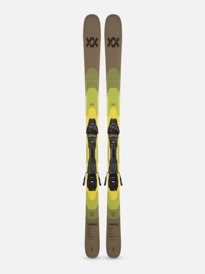 TOPSHET AND BINDING VIEW OF VOLKL MENS BLAZE 86 W/+VMOT 11 TCX GW DOWNHILL SKIS IN OLIVE