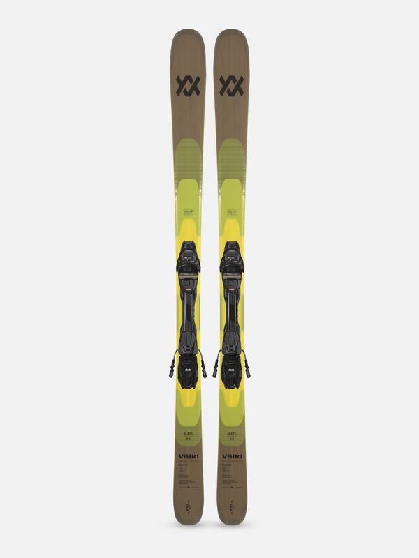 TOPSHET AND BINDING VIEW OF VOLKL MENS BLAZE 86 W/+VMOT 11 TCX GW DOWNHILL SKIS IN OLIVE