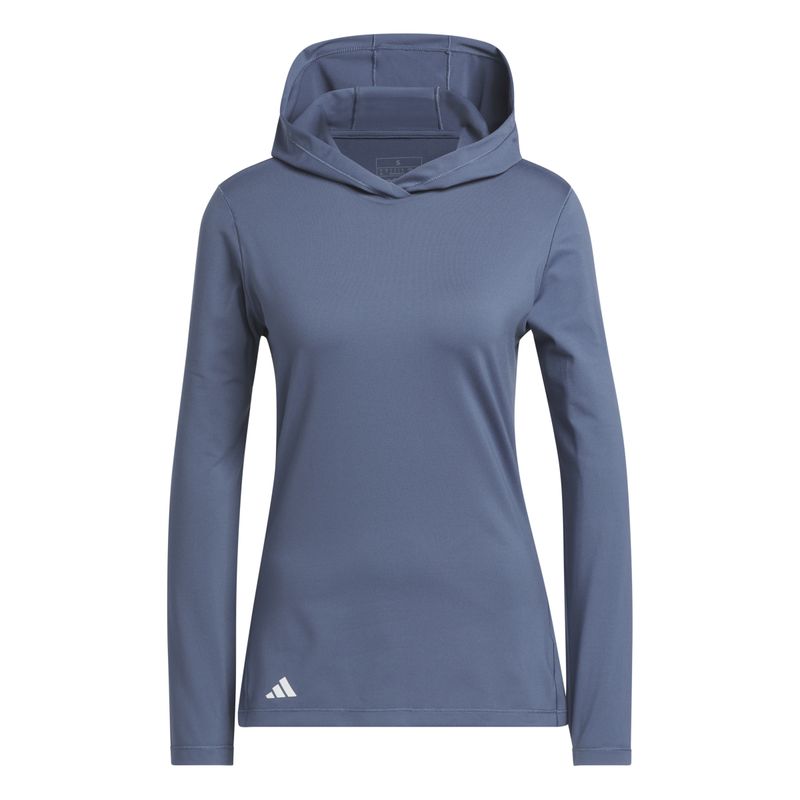 MAIN IMAGE OF ADIDAS WOMENS PERFORMANCE GOLF HOODIE IN PRELOVED INK XS WITH SLIM FIT AND HOODED