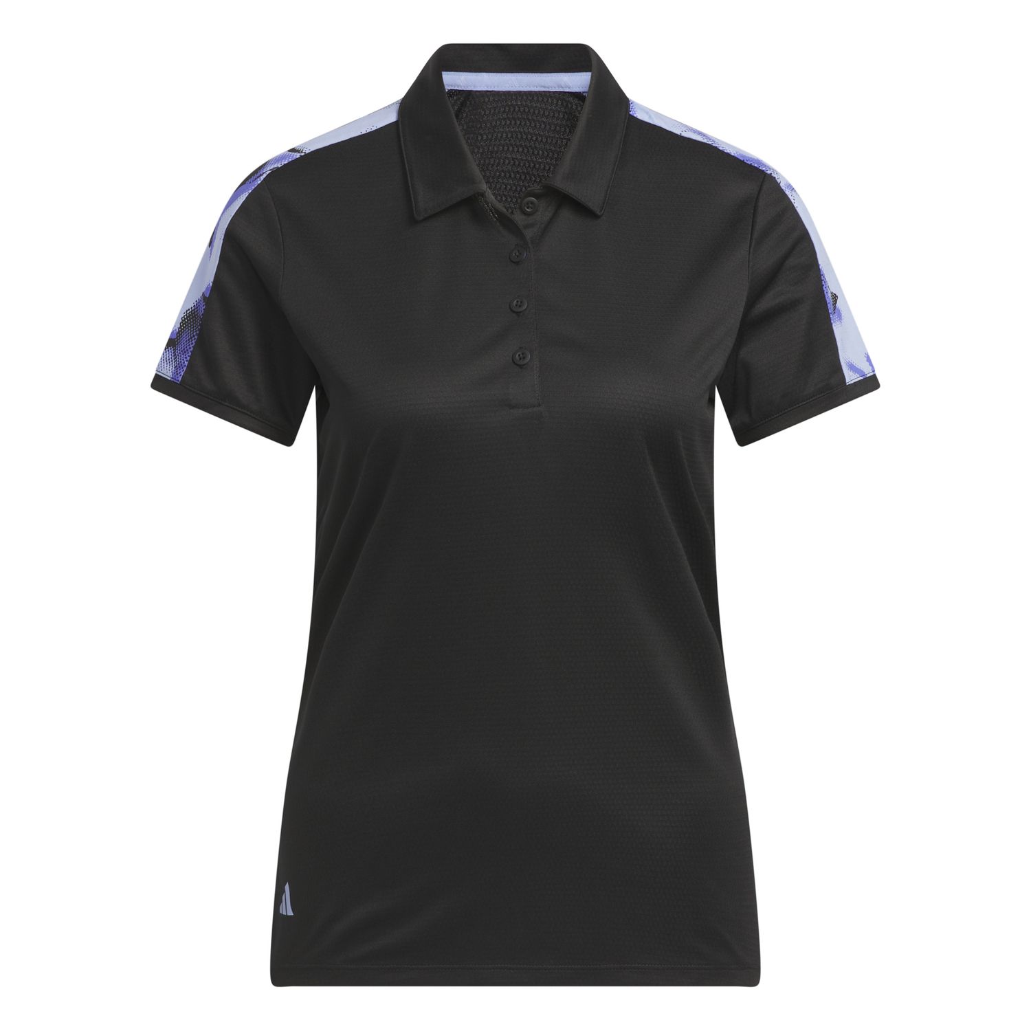 MAIN IMAGE OF ADIDAS WOMENS ULTIMATE365 PRINTED PERFORMANCE POLO IN BLACK XS WITH REGULAR FIT