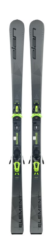 TOPSHEET VIEW OF ELAN MENS ELEMENT 74 RS LIGHT SHIFT W/ EL10.0 GW DOWNHILL SKIS WITH WOODCORE