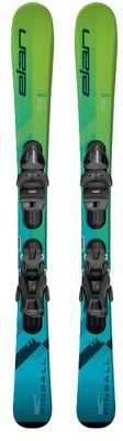 TOPSHEET VIEW OF ELAN YOUTH PINBALL TEAM JR SHIFT W/ EL 7.5 DOWNHILL SKIS IN WITH SYNFLEX CORE