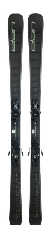 TOPSHEET VIEW OF ELAN WOMENS ELEMENT 78 W LIGHT SHIFT W/ EL 9.0 GW DOWNHILL SKIS WITH EST SIDEWALL
