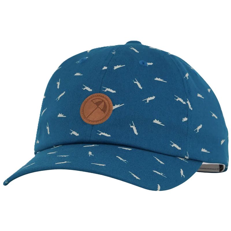 FRONT VIEW OF PUMA MENS ARNOLD PALMER UMBRELLA HAT IN LEGION BLUE