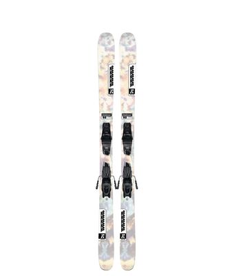 TOPSHEET VIEW OF K2 WOMENS RECKONER 92 W W/QUIKCLIK DOWNHILL SKIS IN LIGHT MULTI/BLACK