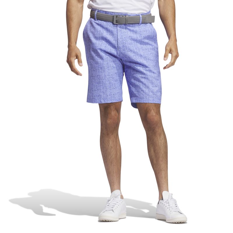 FRONT VIEW OF ADIDAS MENS ULTIMATE365 PRINTED SHORT IN BLUE SPARK