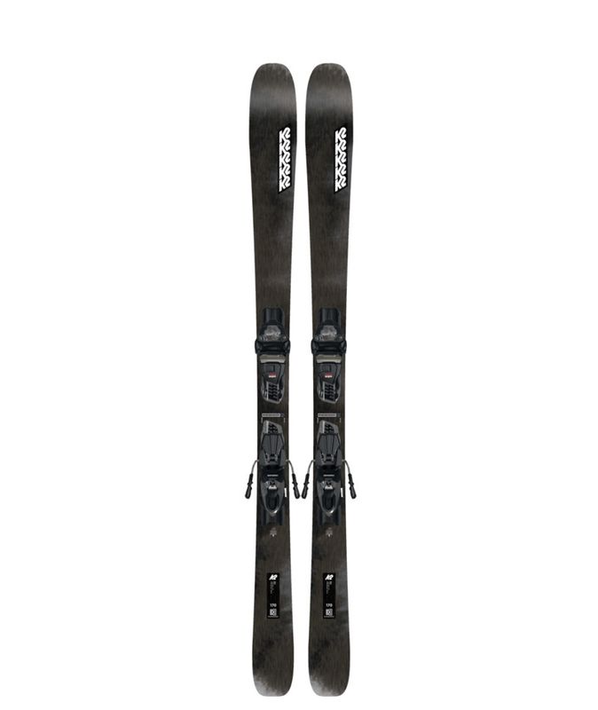 TOPSHEET VIEW OF K2 MENS MINDBENDER 85 W/QUIKCLIK DOWNHILL SKIS IN DARK GREY/BLACK