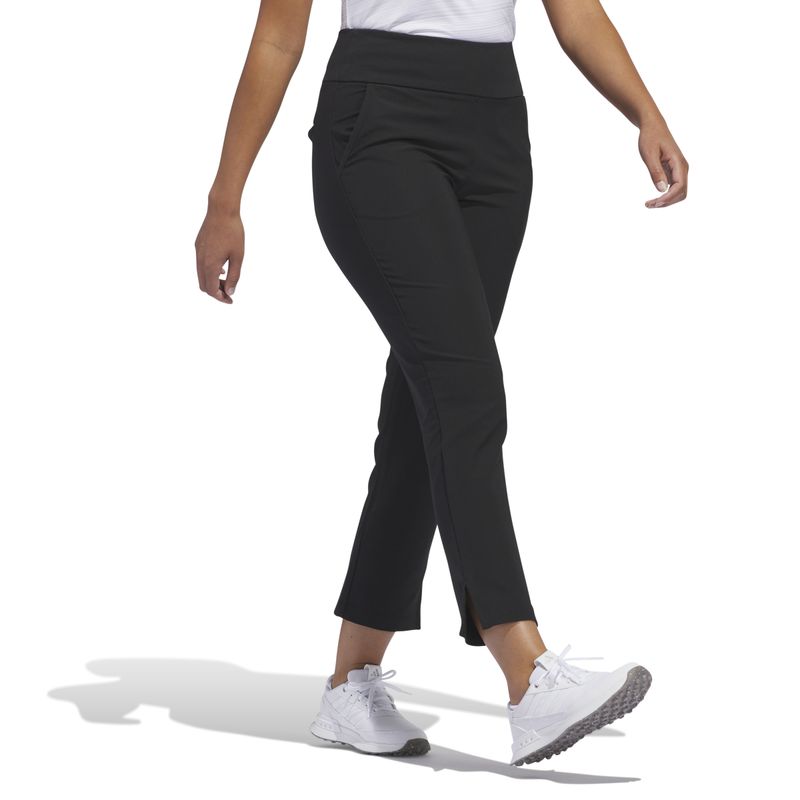FRONT VIEW OF ADIDAS WOMENS ULTIMATE365 ANKLE PANT IN BLACK