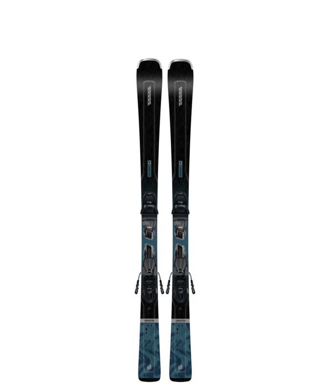 TOPSHEET VIEW OF K2 WOMENS DISRUPTION 75 W W/QUIKCLIK FREE DOWNHILL SKIS IN DARK BLUE/BLACK