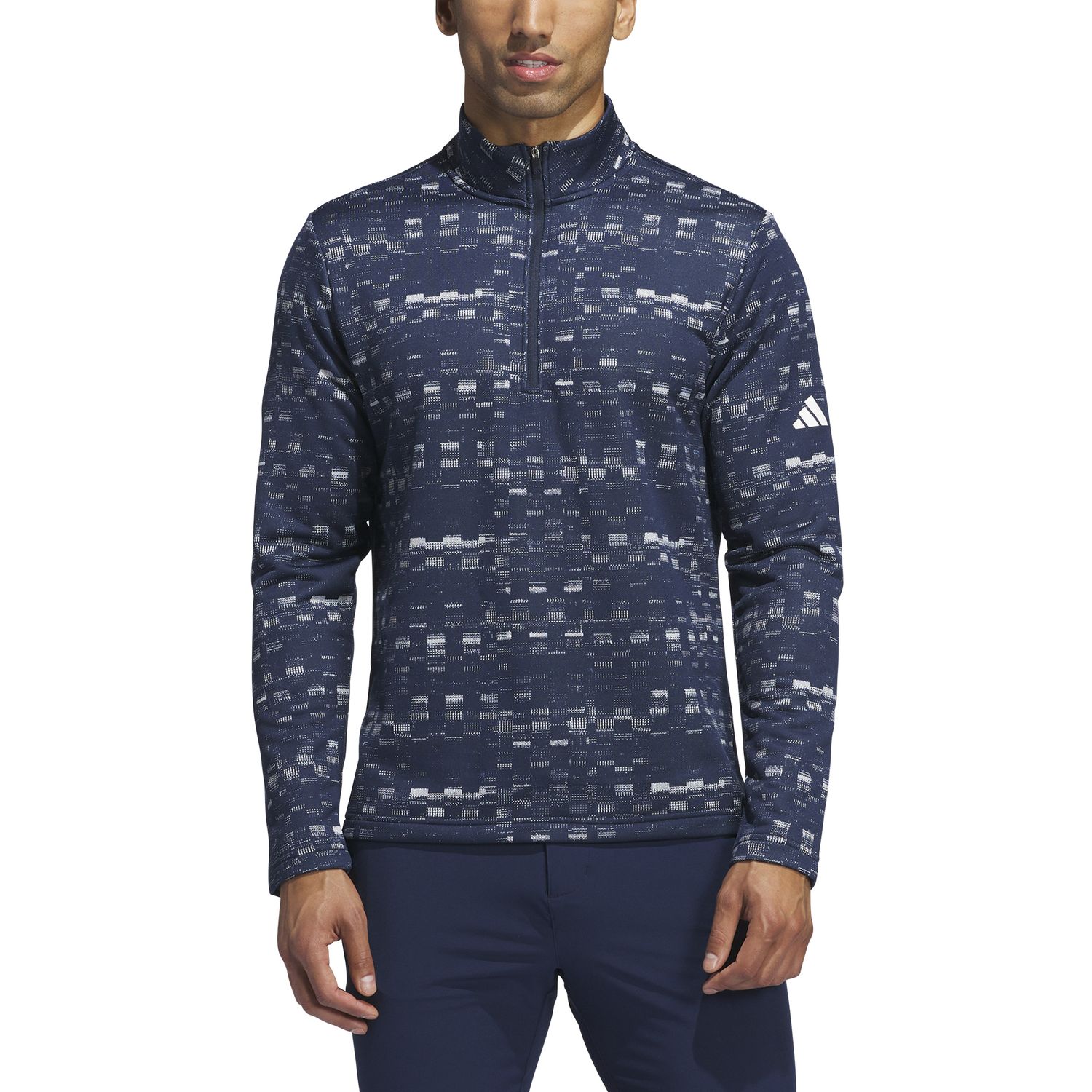 Adidas Mens Core Printed 1/4 Zip Sweater | Golf Apparel