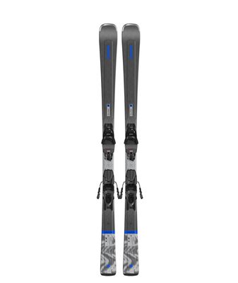 TOPSHEET VIEW OF K2 MENS DISRUPTION 76 W/QUIKCLIK FREE DOWNHILL SKIS IN LIGHT GREY/DARK GREY/BLUE