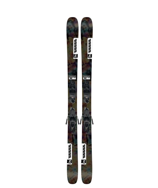 TOPSHEET VIEW OF K2 MENS RECKONER 92 W/QUIKCLIK FREE DOWNHILL SKIS IN DARK MULTI/BLACK