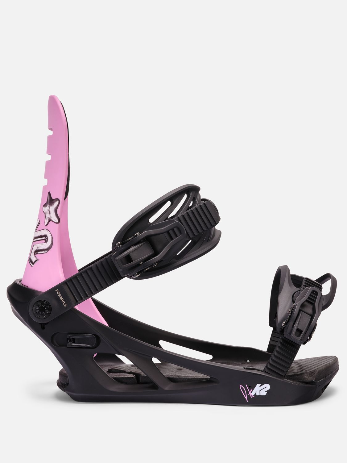 MAIN IMAGE OF K2 MENS FORMULA SNOWBOARD BINDING IN BLACK/PINK LARGE