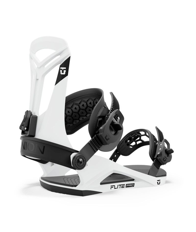 UNION MENS FLITE PRO SNOWBOARD BINDING, Color: WHITE, Size: MEDIUM