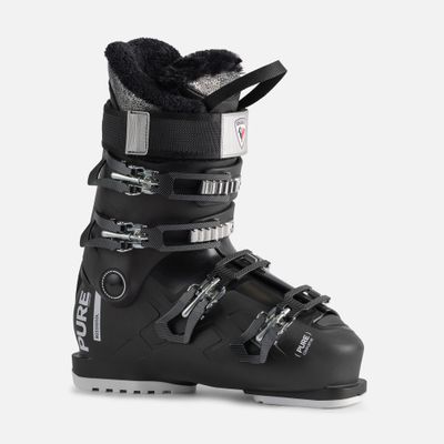 FRONT VIEW OF ROSSIGNOL WOMENS PURE COMFORT 60 DOWNHILL SKI BOOT WITH RELAXED FIT