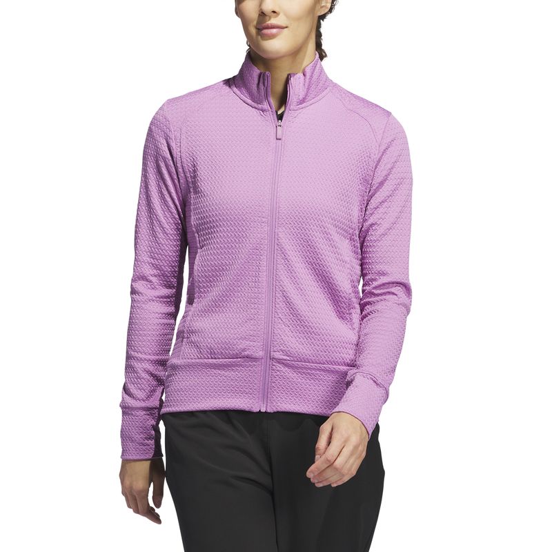 FRONT VIEW OF ADIDAS WOMENS ULTIMATE365 TEXTURED COLD WEATHER WEAR IN PRELOVED PURPLE