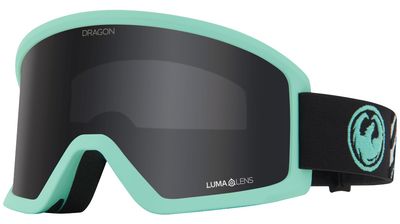 FRONT GOGGLE VIEW OF DRAGON UNISEX DX3 L OTG GOGGLES IN WILDSIDE LUMALENS DARK SMOKE