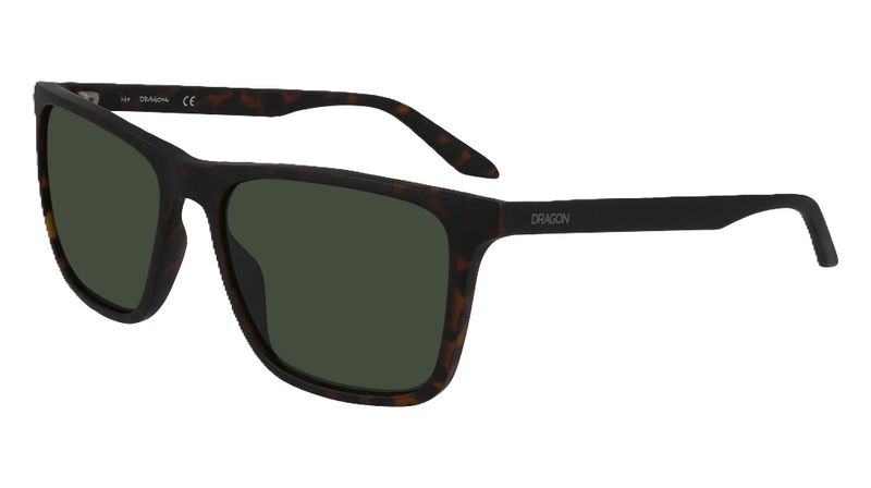 LEFT SUNGLASS VIEW OF DRAGON UNISEX RENEW SUNGLASSES IN MATTE TORTOISE LUMALENS G15