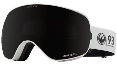 DRAGON UNISEX X2S WITH BONUS LENS GOGGLES 25 FRONT GOGGLE VIEW OF DRAGON UNISEX X2S WITH BONUS LENS GOGGLES IN 30 YRS LUMALENS MIDNIGHT