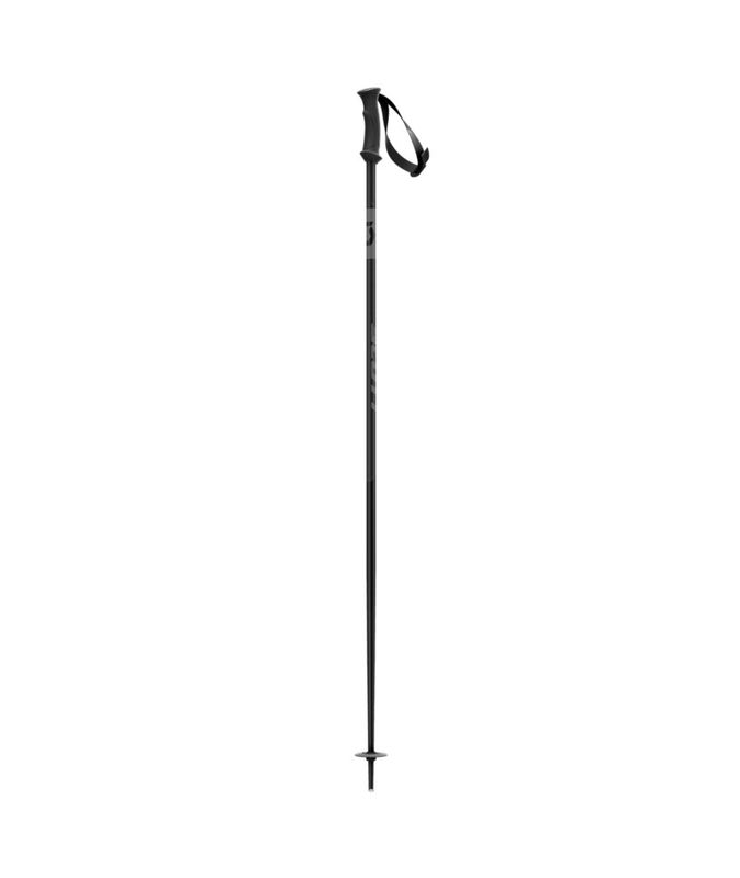 FULL POLE VIEW OF SCOTT MENS 540 PRO DOWNHILL SKI POLE IN BLACK WITH PISTE BASKET