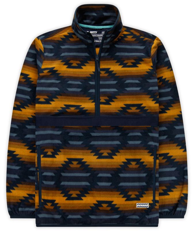 FRONT VIEW OF JETTY MENS BRANT 1/4 ZIP FLEECE SWEATER IN CARBON WITH LIGHT WEIGHT AND SUPER SOFT