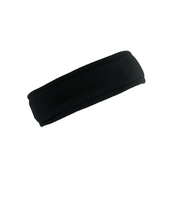 MAIN VIEW OF SEIRUS UNISEX MICRO HEADBAND IN BLACK WITH ULTRA-SOFT MICRO FLEECE AND LIGHTWEIGHT