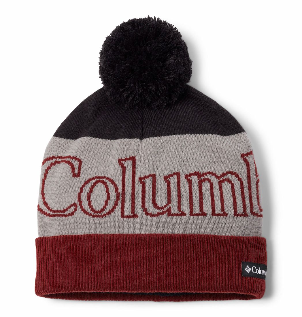 MAIN IMAGE OF COLUMBIA YOUTH POLAR POWDER BEANIE WINTER HAT IN BLACK/COLUMBIA GREY O/S