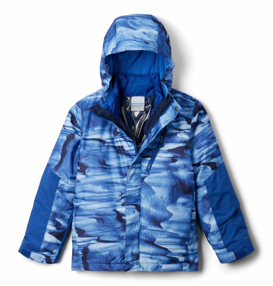 MAIN IMAGE OF COLUMBIA YOUTH BOYS WHIRLIBIRD III INTERCHANGE JACKET IN MOUNTAIN WINDBLOWIN/BLUE XXS