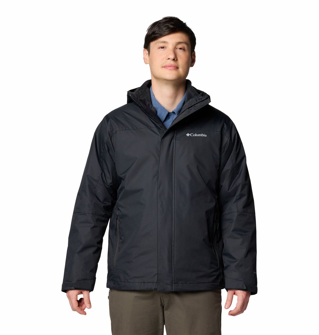 MAIN IMAGE OF COLUMBIA MENS TUNNEL FALLS II INTERCHANGE WINTER JACKET IN BLACK SMALL