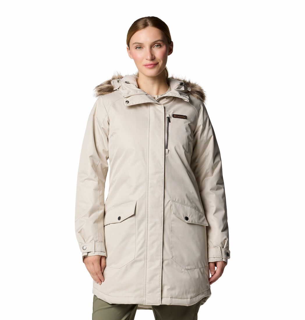 MAIN IMAGE OF COLUMBIA WOMENS SUTTLE MOUNTAIN™ LONG INSULATED WINTER JACKET IN DARK STONE XS