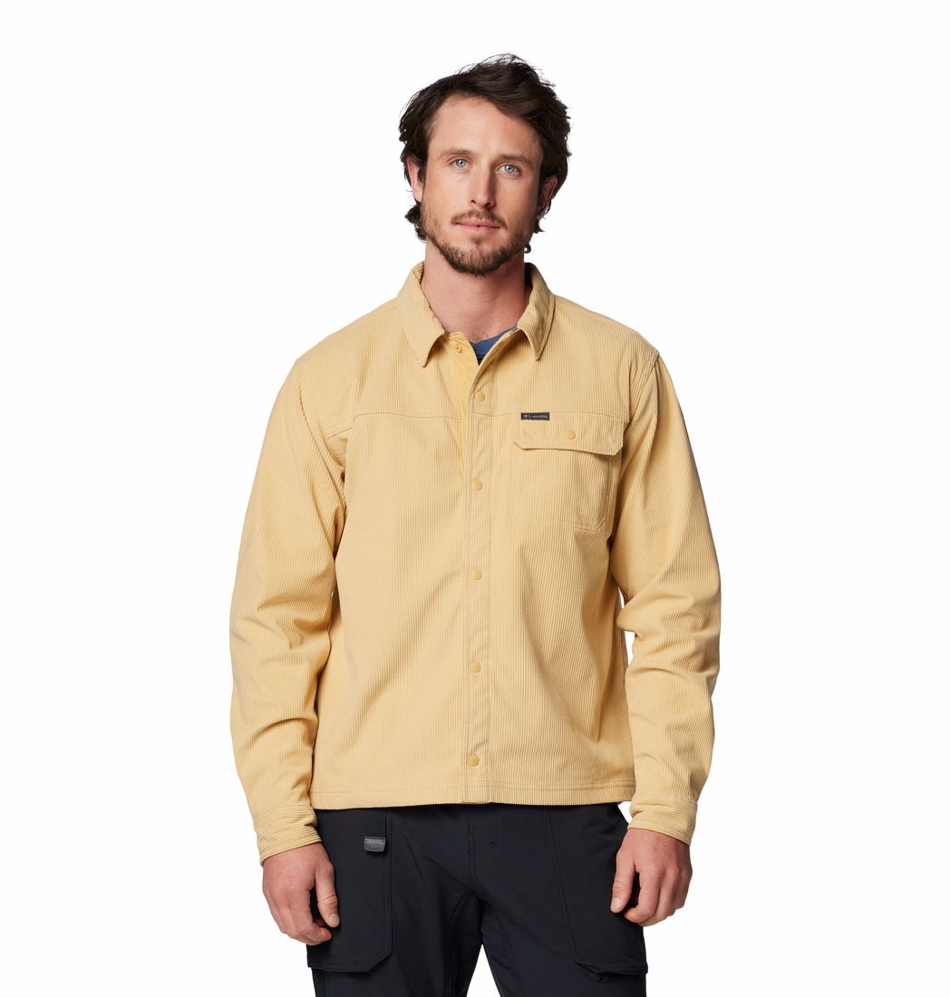MAIN IMAGE OF COLUMBIA MENS FLARE GUN CORDUROY LONG SLEEVE SHIRT IN LIGHT CAMEL SMALL