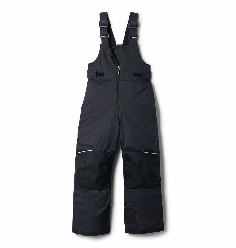 COLUMBIA YOUTH ADVENTURE RIDE II BIB SNOWPANT, COLOR: BLACK, SIZE: XXS, LENGTH: REGULAR