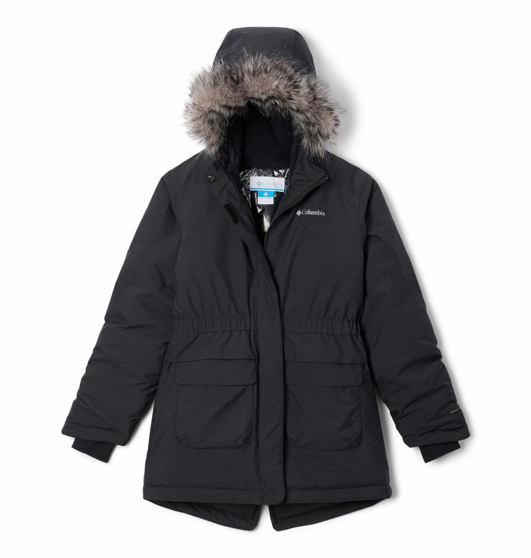 MAIN IMAGE OF COLUMBIA YOUTH GIRLS NORDIC STRIDER II WINTER JACKET IN BLACK XXS